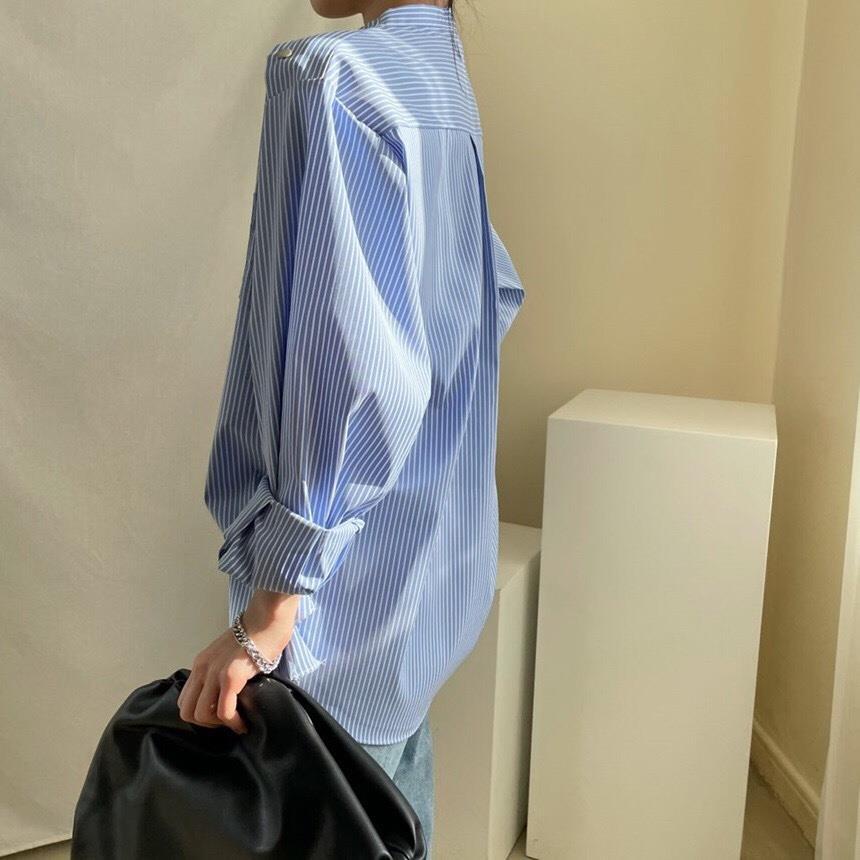 Áo Sơ Mi Nữ Dài Tay Cổ Bẻ Thời Trang Hàn