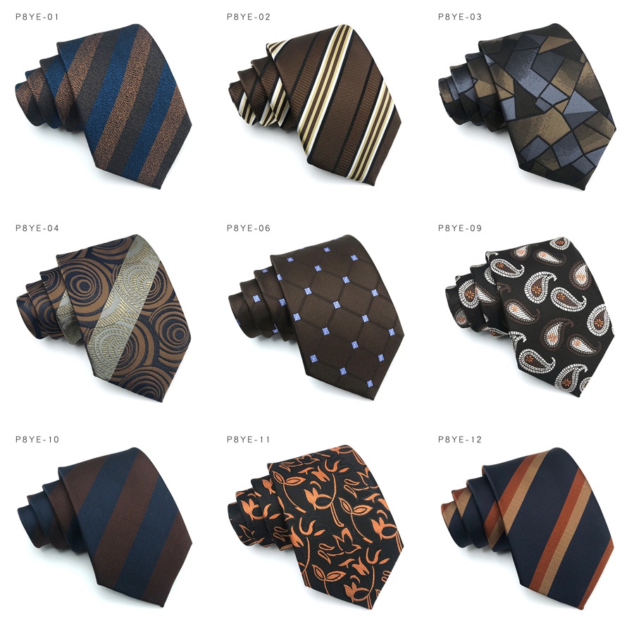 Cà Vạt 8CM Họa Tiết Sọc Phong Cách Cổ Điển Sang Trọng Cho Nam
