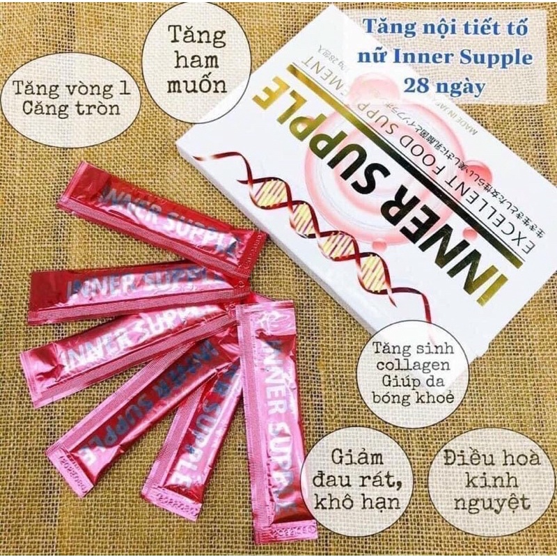 Nước uống INNER SUPPLE Tăng nội tiết tố nữ 28 ngày Nhật Bản