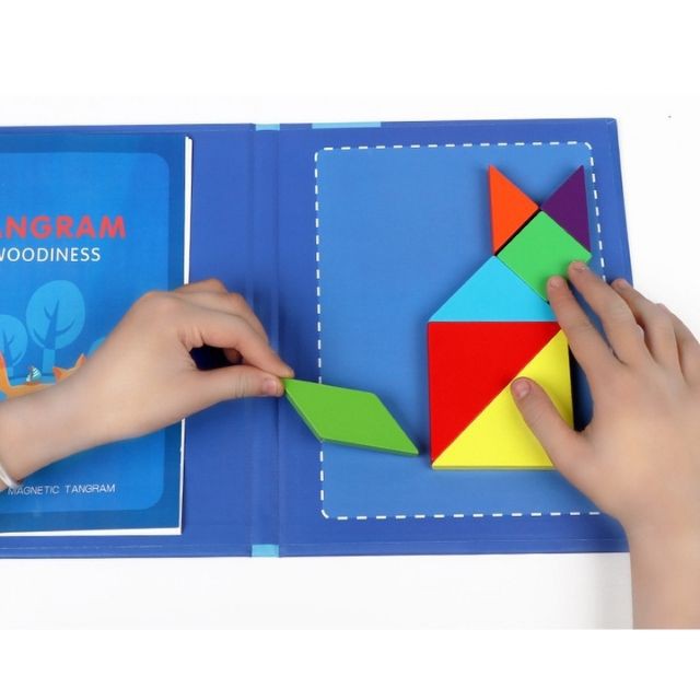 [CÓ NAM TRÂM] Ghép Hình Tangram Gỗ Sáng Tạo Phát Triển Trí Thông Minh