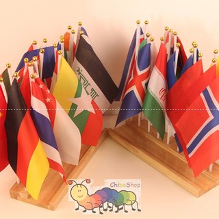 Giáo cụ Montessori - Bộ 36 cờ vải (quốc kỳ Montessori)