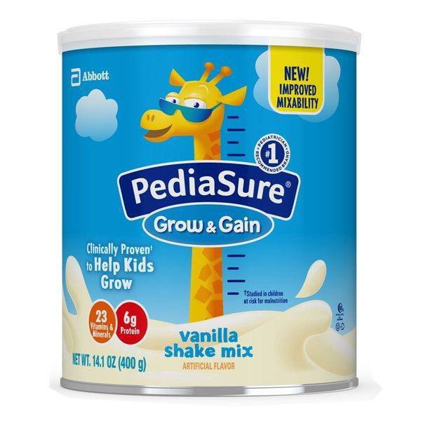 Sữa PediaSure Grow & Gain Non-GMO Vanilla Shake Mix Powder, Nutrition Shake for Kids (mẫu mới)