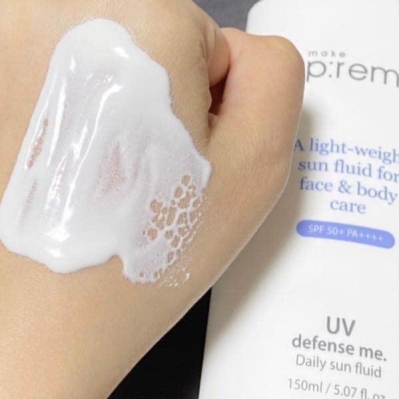 Kem Chống Nắng Make P:em UV Defense Me Blue Ray Fluid 150ml