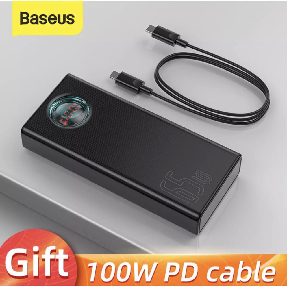 Sạc pin dự phòng Baseus 33W / 65W Power Bank 30000mAh PD Sạc nhanh FCP SCP Bộ sạc bên ngoài di động Powerbank
