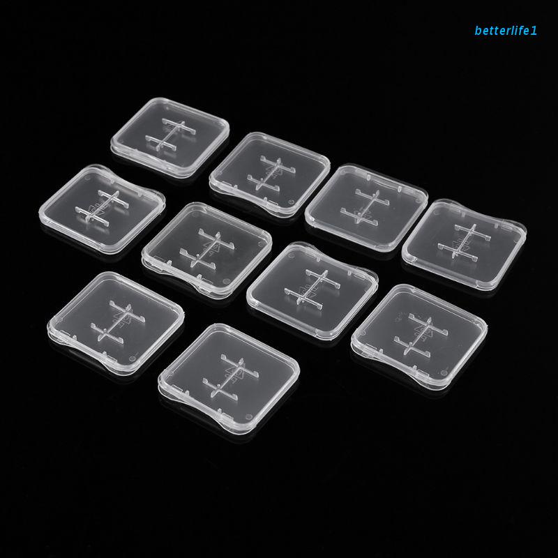 Bộ 10 Hộp Nhựa Đựng Thẻ Nhớ TF MiC SDHC Micro SD Mới
