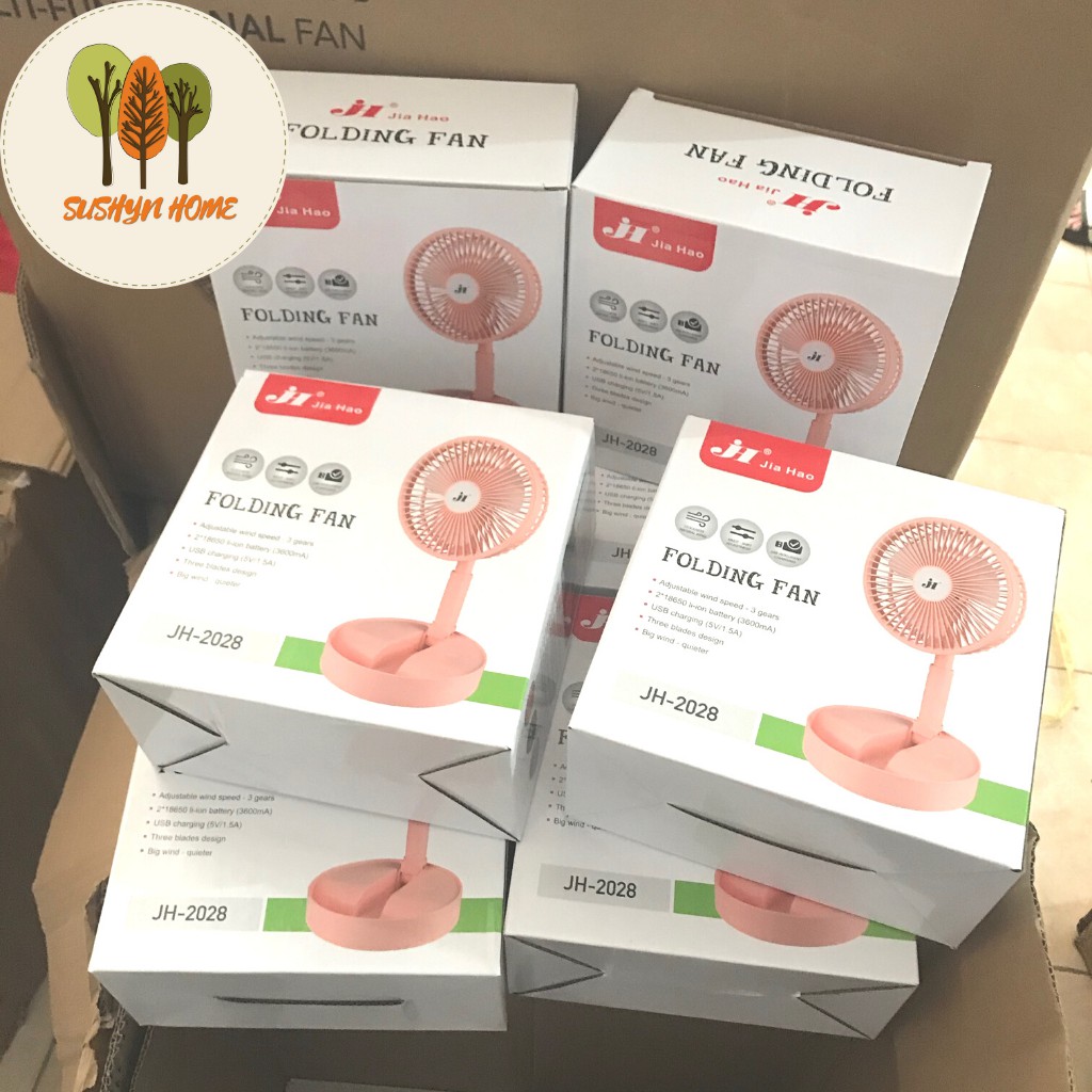 Quạt Tích Điện chữ H🍀FREE SHIP🍀Gấp Tròn Siêu Gọn🍀Chạy Êm, Dễ Vệ Sinh | BigBuy360 - bigbuy360.vn