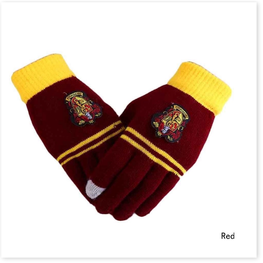 Găng Tay Harry Potter Găng Tay Đan Trường Đại Học Gryffindor Găng Tay Màn Hình Cảm Ứng