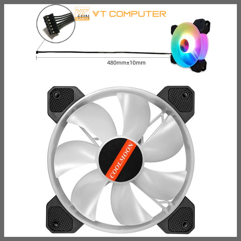 Fan Case / Quạt Tản Nhiệt / CoolMoon / S5 / Y1 / Led RGB / Đồng Bộ Hub