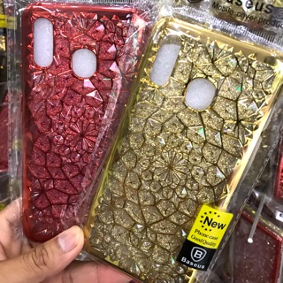 Ốp lưng Samsung A30 viền dẻo đính đá 3D cao cấp