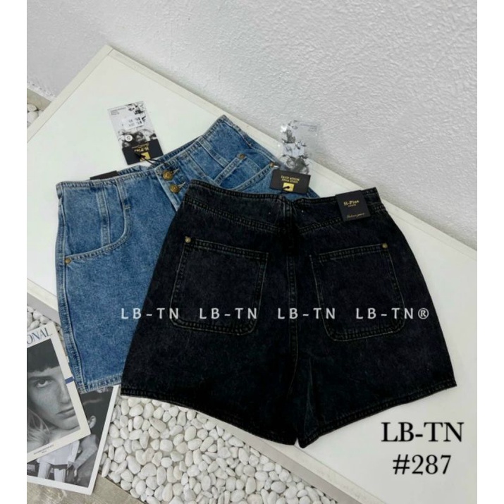 Quần sooc jeans 2 khuy cạp cao hàng QCL1