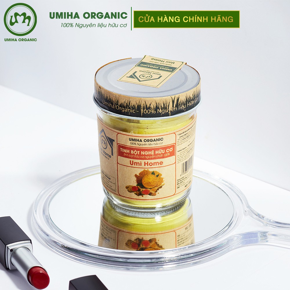 Tinh bột Nghệ đắp mặt nạ hữu cơ UMIHA nguyên chất | Turmeric Powder 100% Organic 135g