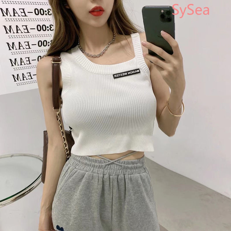 Áo Hai Dây Dệt Kim Thời Trang Mùa Hè Cho Nữ