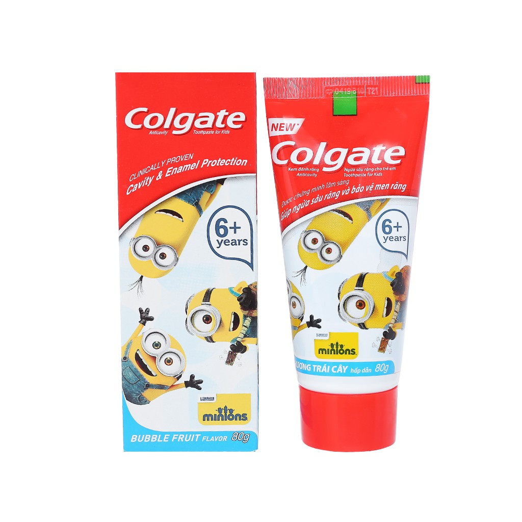 Kem đánh răng cho bé trên 6 tuổi Colgate Minions hương trái cây 80g