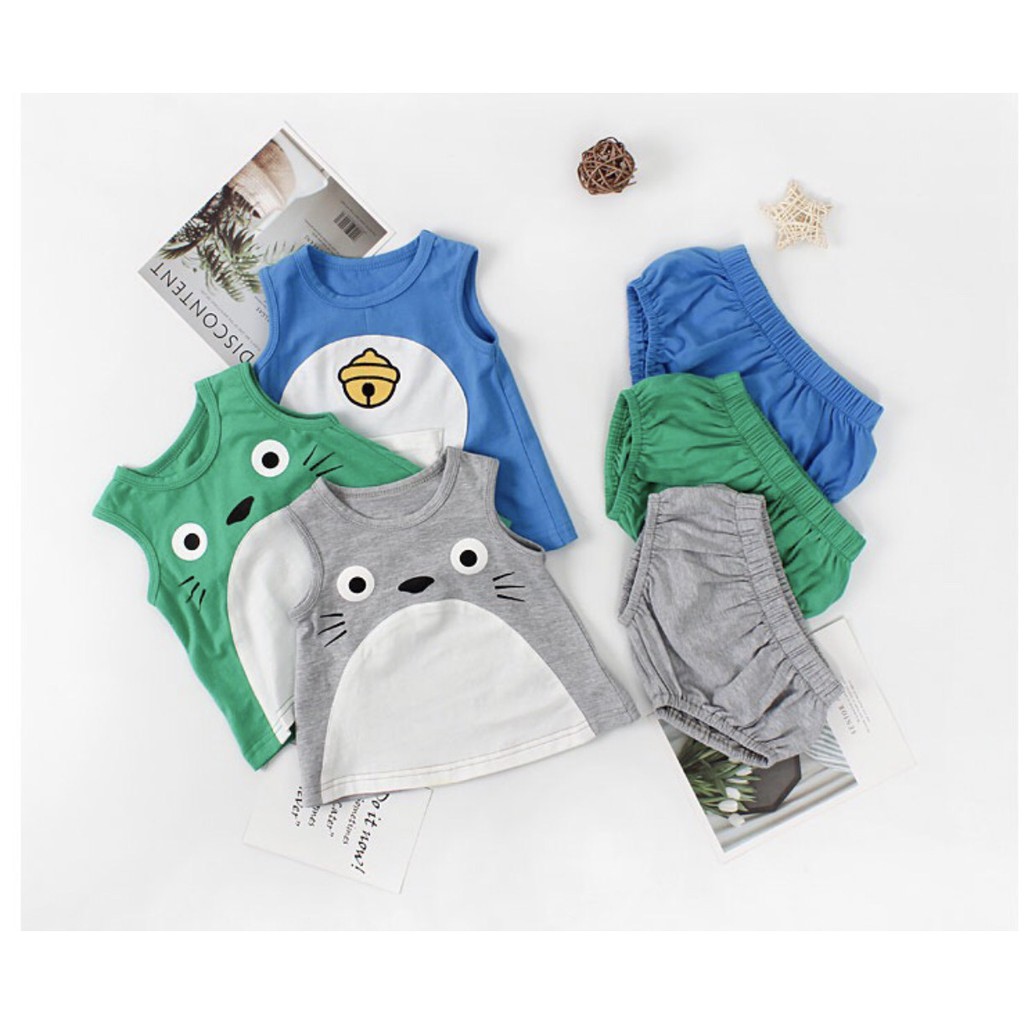 |FAMARAL1 giảm 10k cho đơn 50k|Bộ Chip Totoro 3 màu dễ thương cho bé 8-18kg QATE630