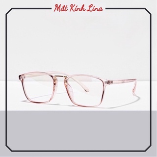 Gọng kính cận vuông nam nữ chất liệu nhựa dẻo phụ kiện thời trang Linaeyewear 210 - Lắp tròng cận theo độ cận