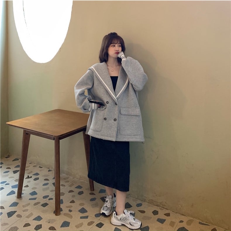 Áo nỉ ulzzang phong cách thuỷ thủ | BigBuy360 - bigbuy360.vn