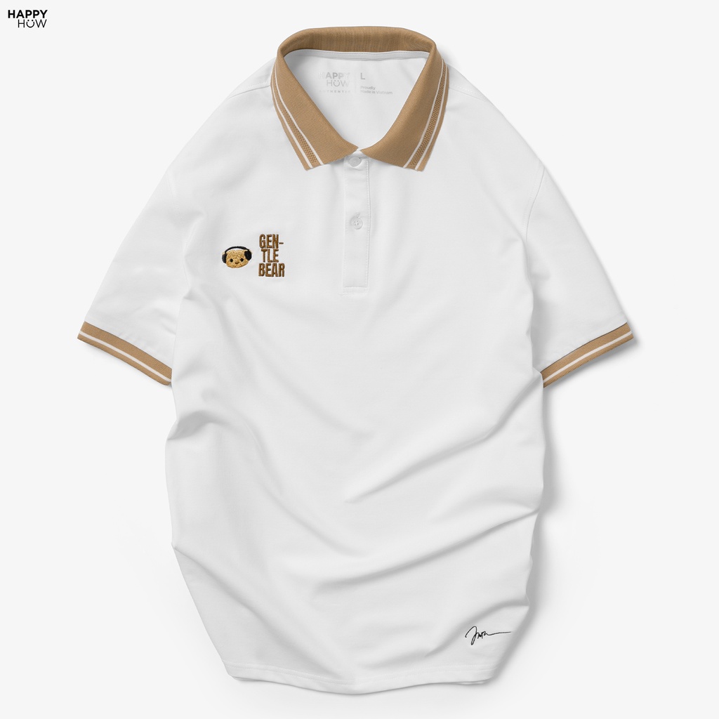 Áo Polo nam cổ bẻ ELEGANTBEAR vải cá sấu Cotton CVC, chuẩn form, trẻ trung - thanh lịch - HAPPYHOW