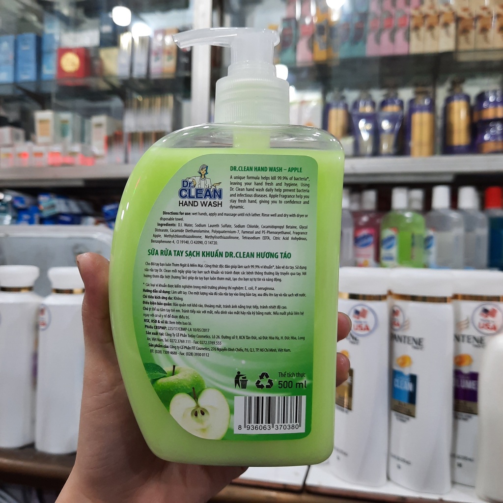 Sữa Rửa Tay Dr. Clean - Hương Táo 500ml