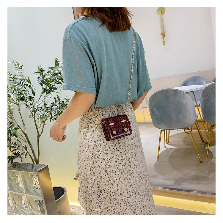 TÚI ĐEO! TÚI XÁCH NỮ MINI VUÔNG ĐEO CHÉO ĐÍNH KIM SA LẤP LÁNH THỜI TRANG HÈ MẪU MỚI NN107177 | BigBuy360 - bigbuy360.vn