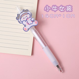 Bút Bi Dễ Thương FREESHIP Bút Bi Hình Cô Gái Gel Mực Đen 0.5mm
