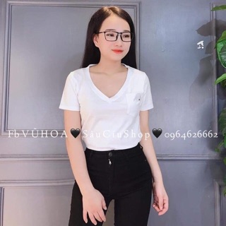 Ao Thun cổ Tim  kèm clip