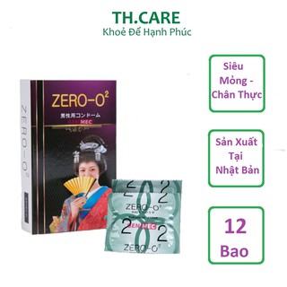 Bao cao su nhật zero 02 siêu mỏng hộp 12 cái