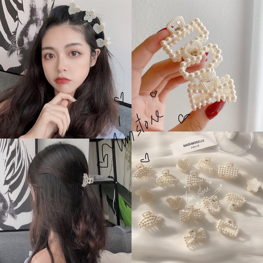 Kẹp gấp tóc mái hình bầu màu kẹo ngọt ngào cao cấp TÍM STORE phụ kiện tóc thời trang