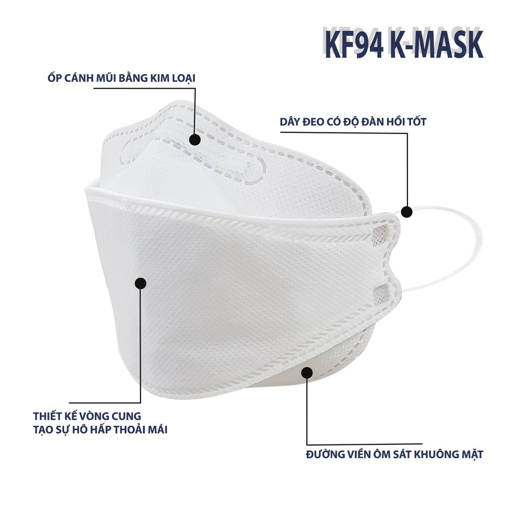 Khẩu trang trẻ em 4D TT Mask KF94 – Kháng khuẩn, thoáng khí, lọc sạch bụi PM 0.25 dành cho bé 2-5 tuổi
