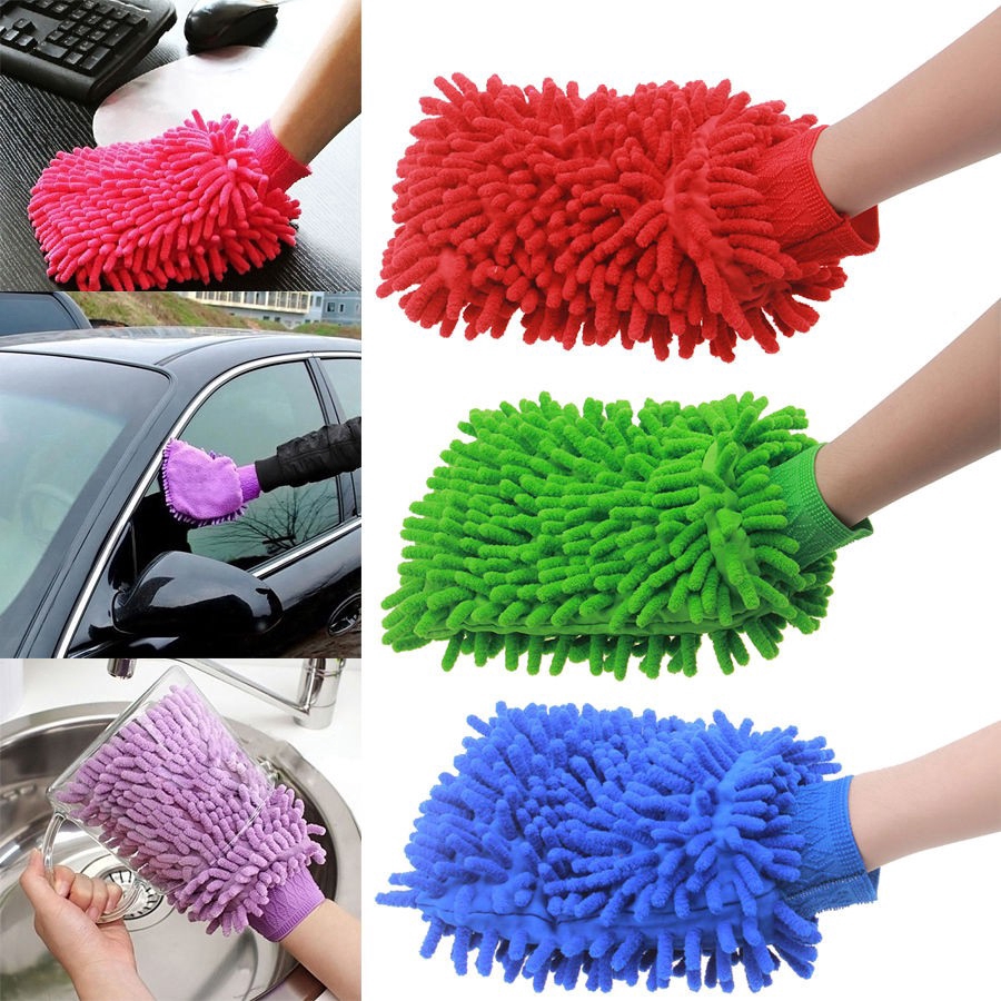 Găng tay rửa xe chất liệu Microfiber chenille