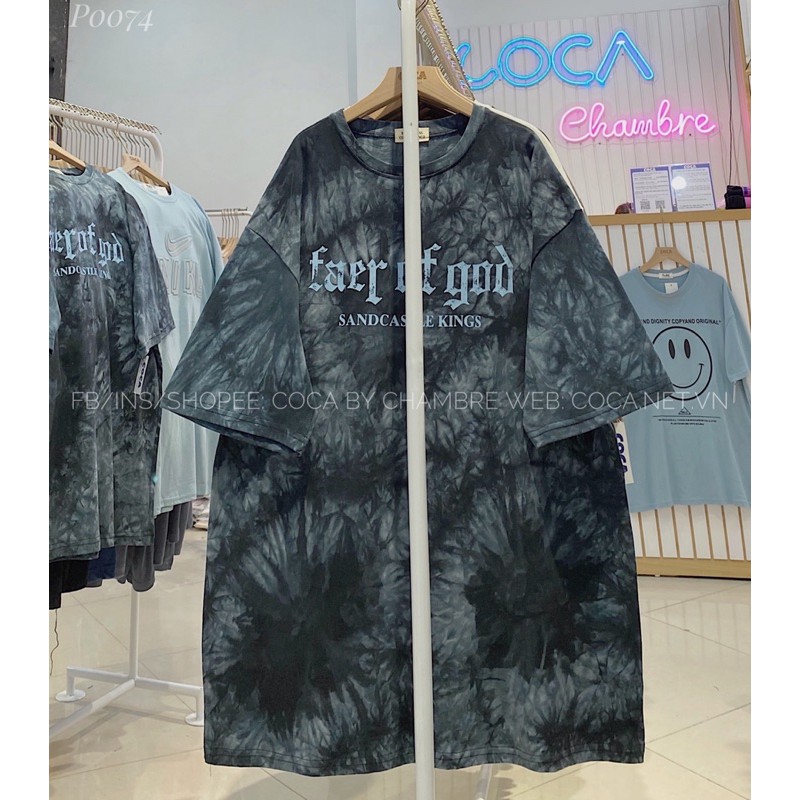 [P0074]🎴 Áo thun áo phông loang form rộng unisex FAER OF GOD vải cotton mỏng mát (Có sẵn/ảnh thật) | BigBuy360 - bigbuy360.vn