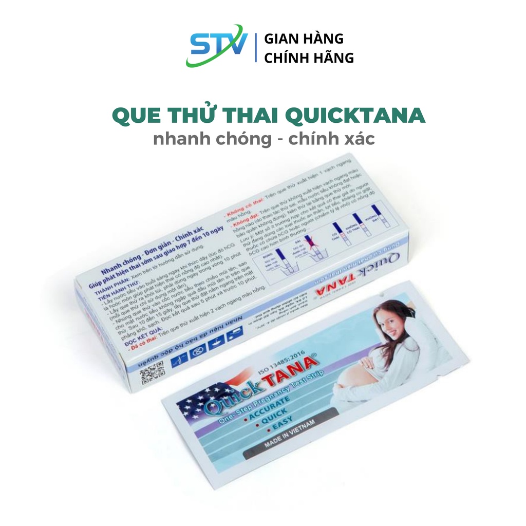 Que Thử Thai Sớm Quicktana TANAPHAR 5mm Chính Xác Test Nhanh 2 Vạch Sớm Hiệu Quả