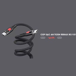 Cáp sạc nhanh type c đến type c Remax rc-151 chính hãng