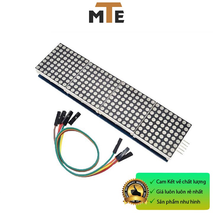 Mạch hiển thị led ma trận dùng MAX7219 - Module led matrix 8*32 màu đỏ, xanh