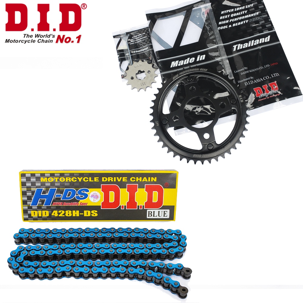 Nhông Sên Dĩa DID Winner X/150 sên Metalic Blue 428HDS-122RB, 15T-44T