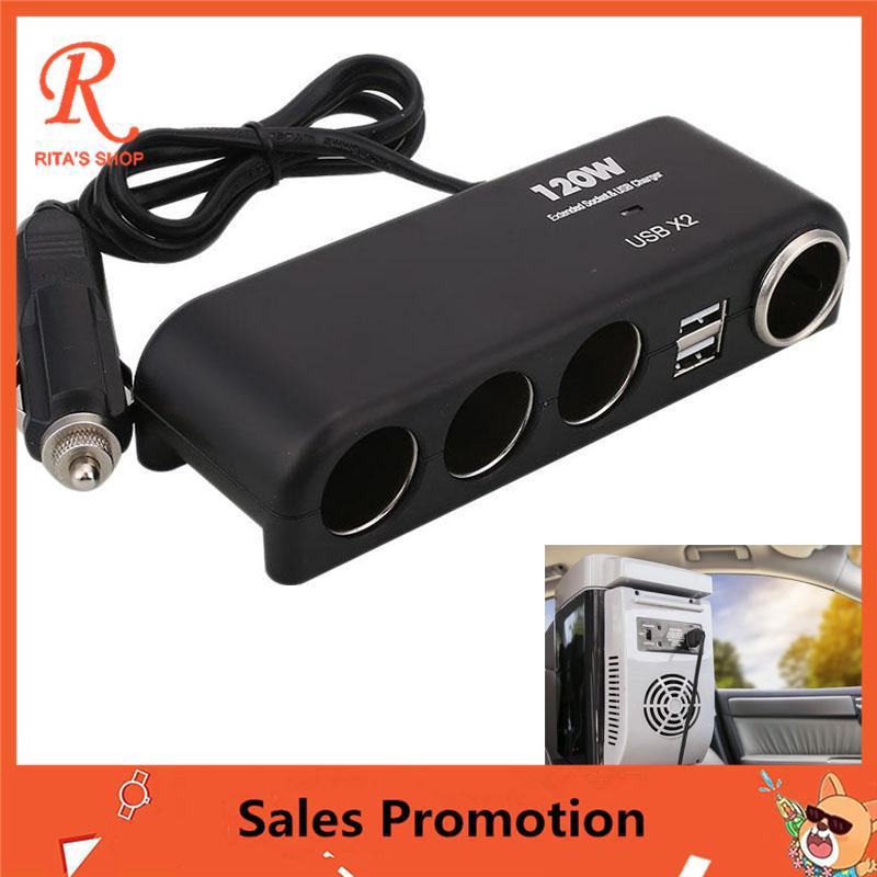 Bộ sạc xe hơi 4 cổng USB + bật lửa điện tử