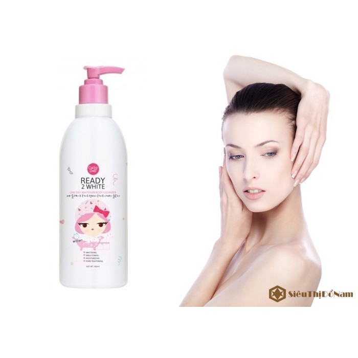 Sữa tắm dưỡng trắng da Cathy Doll Ready 2 White One Day Whitener 450ml chính hãng (Thái Lan)