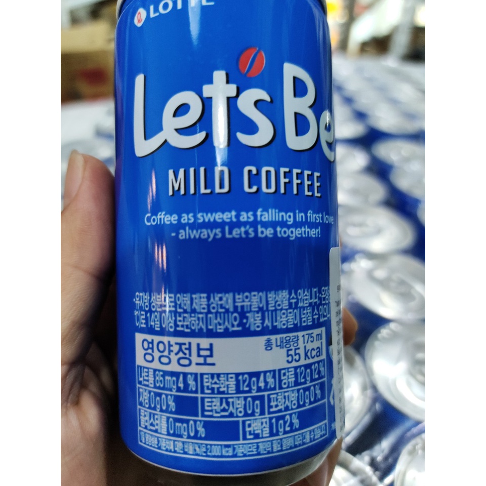 Cà phê lon uống liền hàn quốc Let's Be, cà phê lets be hàn quốc - 레쓰비 마일드 & 모카라떼