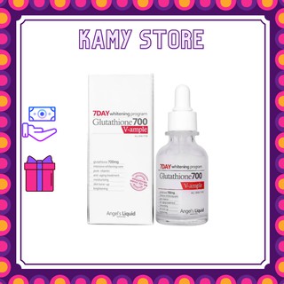 Serum dưỡng trắng và cấp ẩm Angel's Liquid 7Day Whitening Program Glutathione 700 V-Ample 30ml