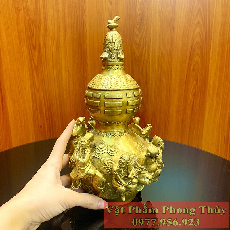 HỒ LÔ ĐỒNG NGUYÊN CHẤT- HỒ LÔ BÁT TIÊN 14cm