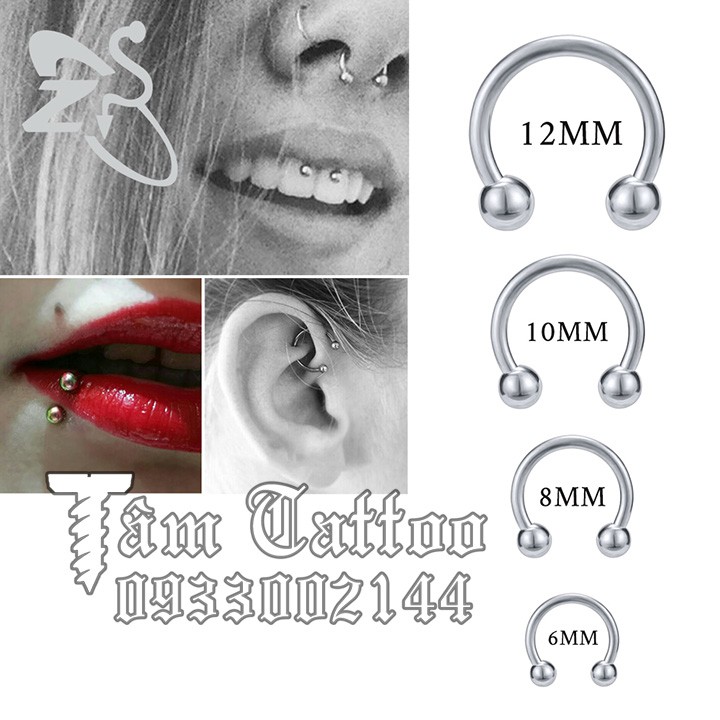 Khuyên mũi Chữ U, Môi, mũi, tai, septum #7995791269