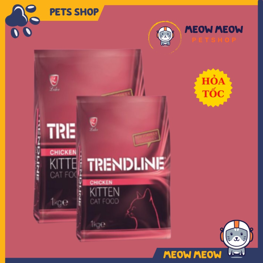 Hạt cho mèo TRENDLINE, hạt dinh dưỡng cho mèo TRENDLINE | Túi hãng 1KG | Hạt dinh dưỡng cho mèo.