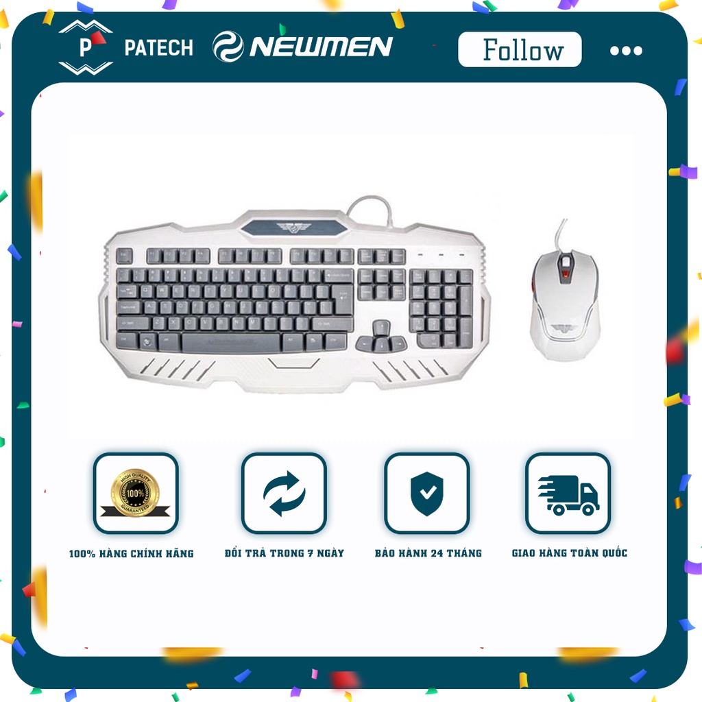 Combo bàn phím chuột Newmen KM810 gaming - Hàng chính hãng