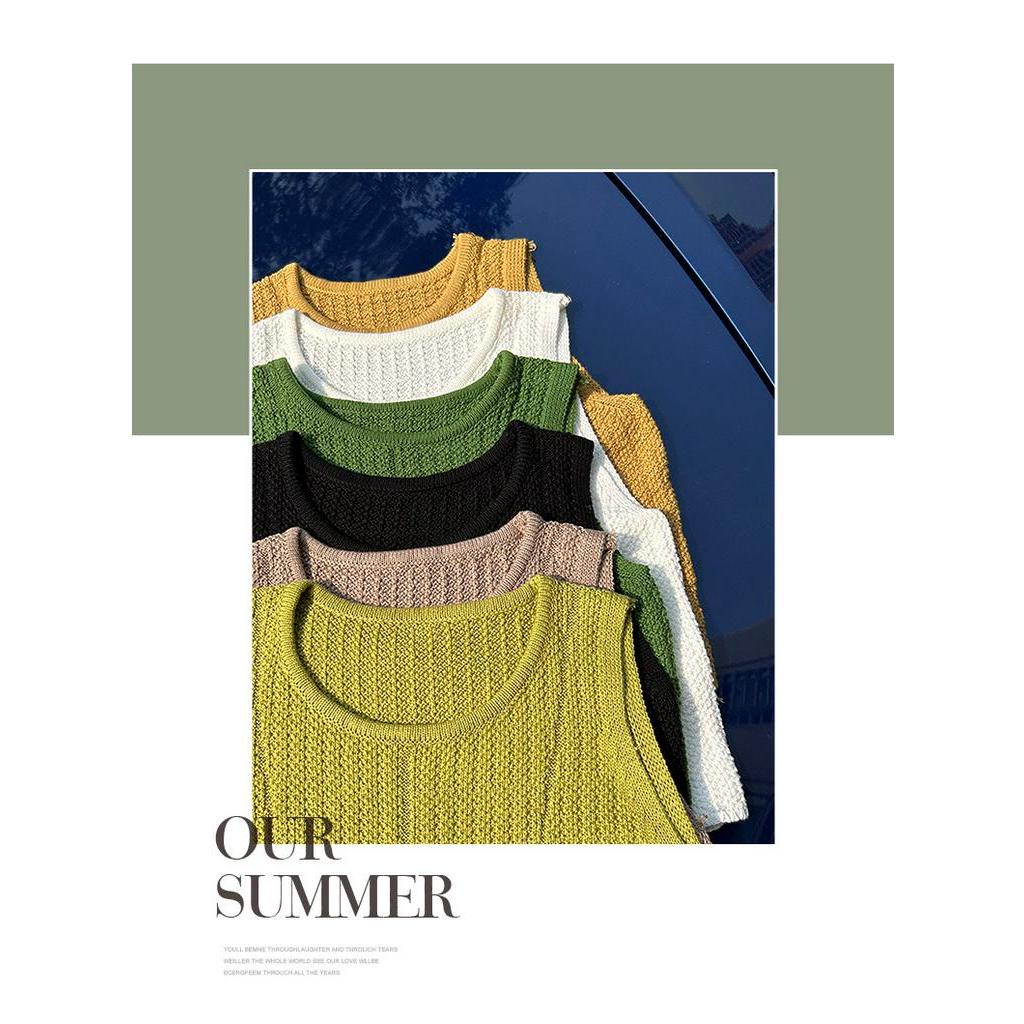 Áo Dệt Kim Sát Nách Dáng Ngắn Thời Trang 61588