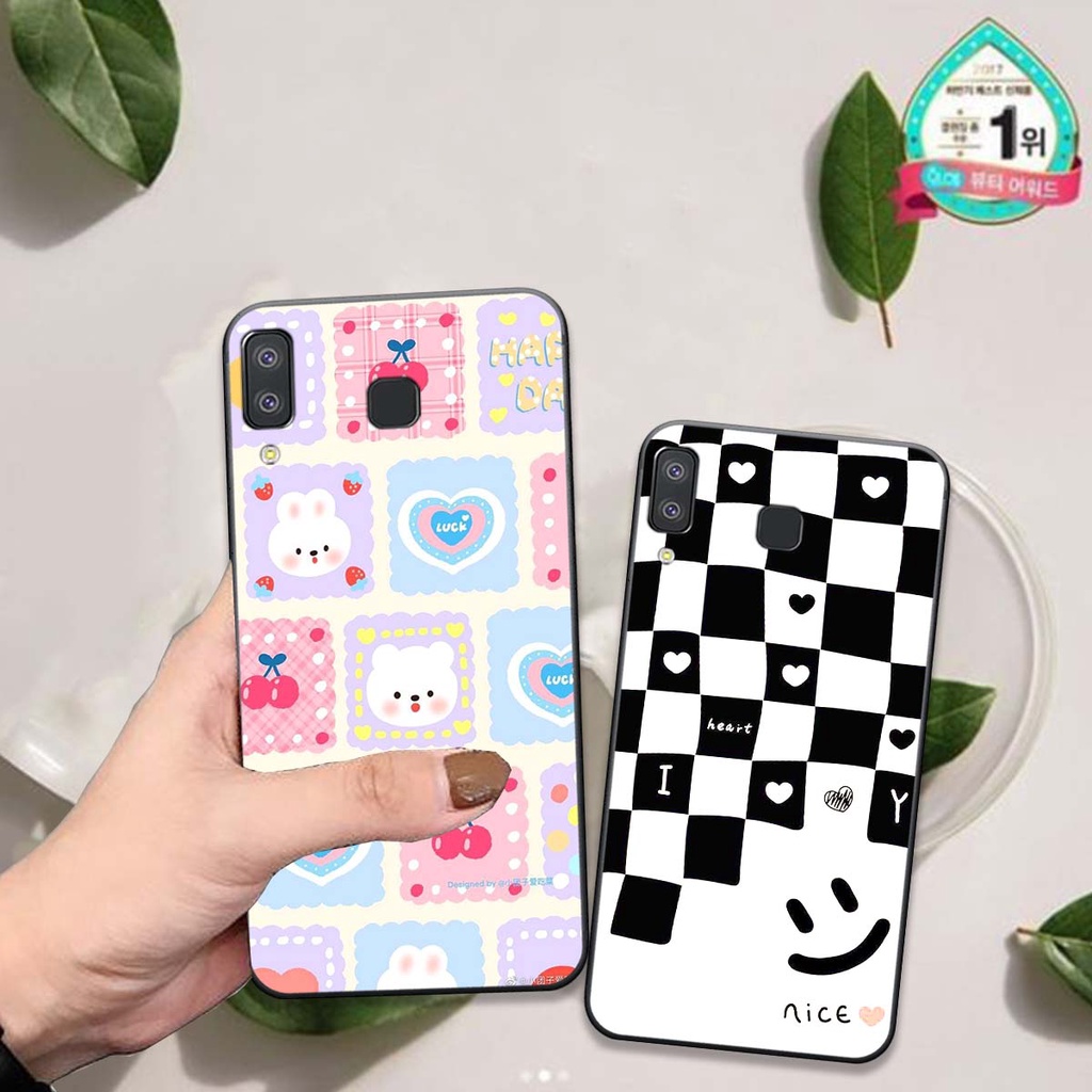 Ốp điện thoại samsung  a8 star in hình kẻ sọc cute dễ thương