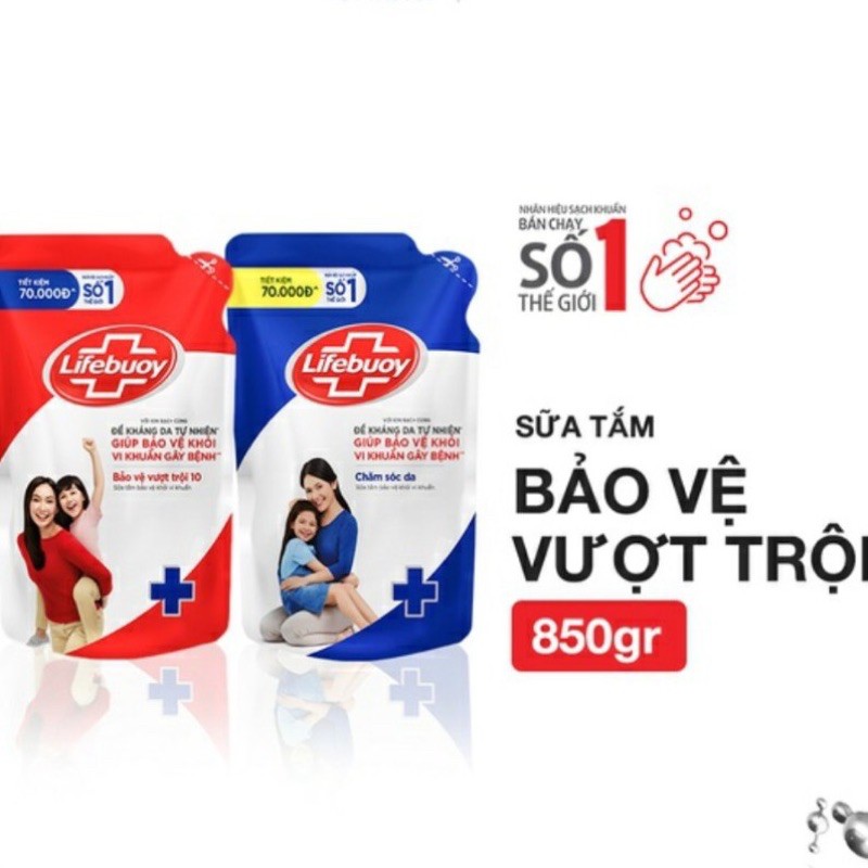 TÚI SỮA TẮM LIFEBUOY 850g