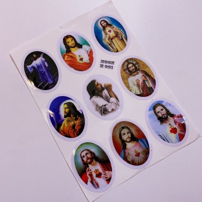 Decal tem nổi hình Thiên Chúa cao cấp dán xe máy, ô tô, mũ bảo hiểm chống thấm nước, chống bay màu