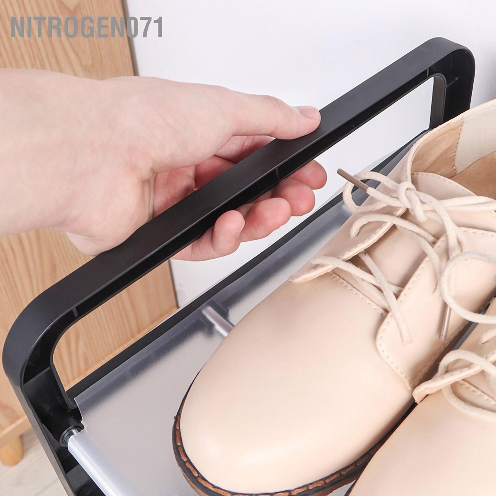 Nitrogen071 GIÁ ĐỂ GIÀY CHỐNG BỤI, KỆ GIÀY 5 TẦNG ,để giày dép lắp ghép thông minh bằng nhựa và inox chống bụi - cho ký túc xá gia đình