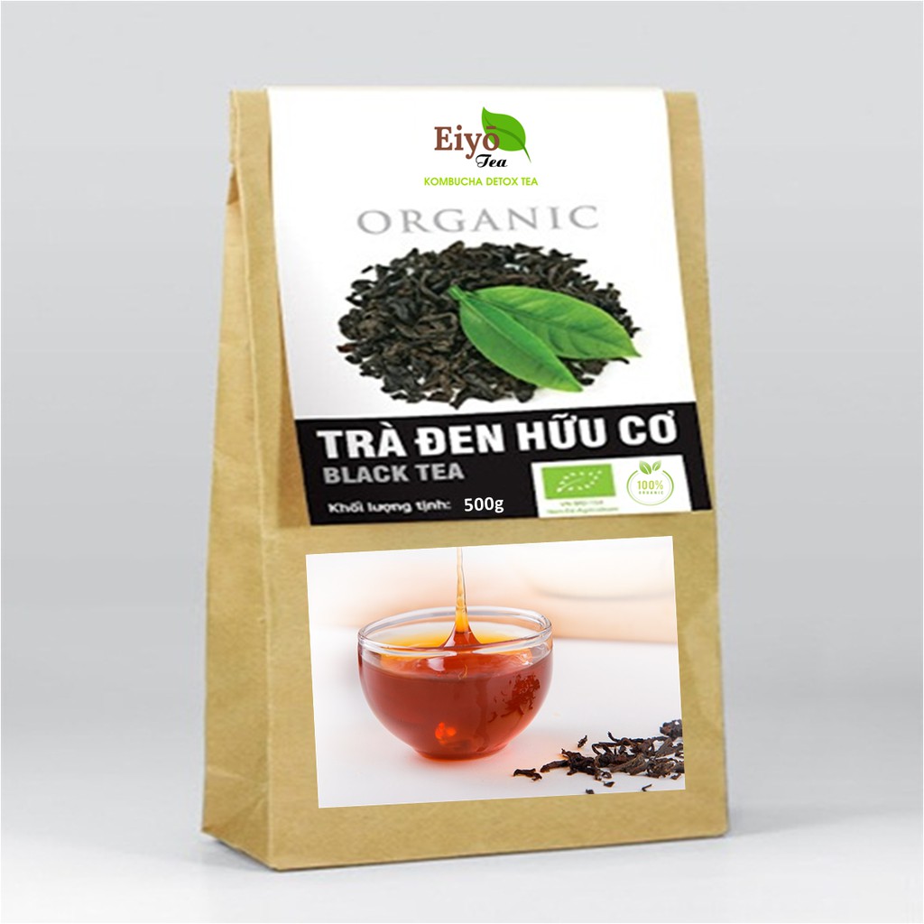 TRÀ ĐEN ORGANIC 500G - LÝ TƯỞNG Dụng Làm Trà KOMBUCHA, Pha trà Sữa.