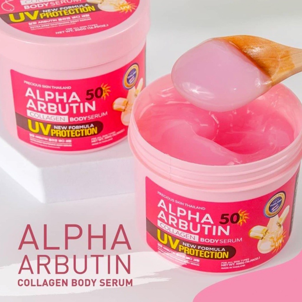 Kem Dưỡng Trắng Chống Nắng Toàn Thân Alpha Arbutin Collagen SPF50 New UV Cream Protection 500ml