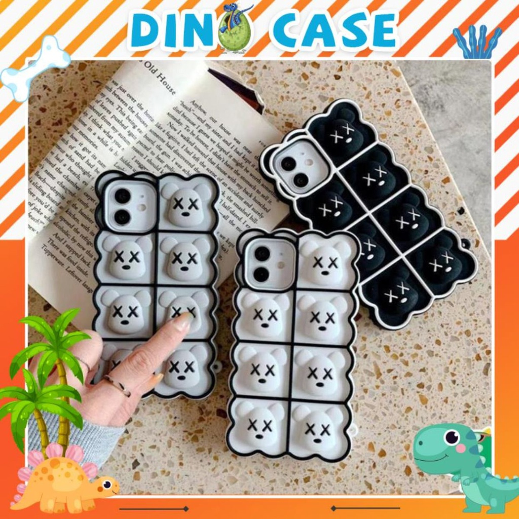 Ốp lưng iphone silicon hột bi KAWS nhấn giải trí 6/6plus/6s/6splus/7/7plus/8/8plus/x/xr/xs/11/12/pro/max/plus/promax